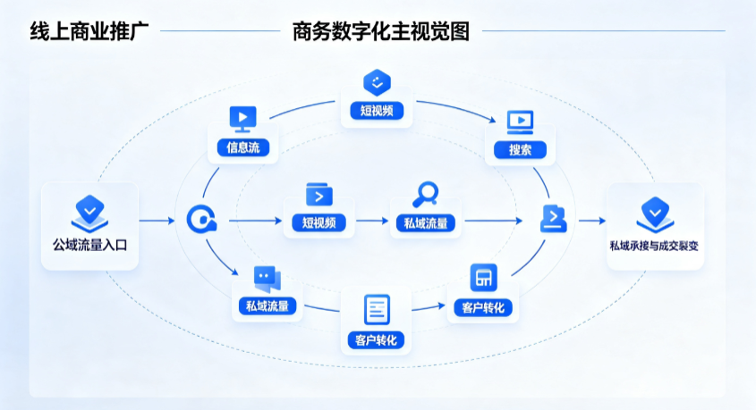 萧县线上商业推广怎么做？全域流量闭环搭建与低成本转化实战指南
